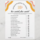 Search for games questions bridal shower gifts He said she said