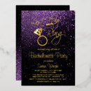 Search for gold and black bachelorette party invitations One last fling