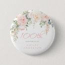 Search for 100th birthday buttons Floral