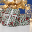 Search for poinsettia wrapping paper Christmas floral pattern