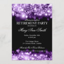 Search for purple retirement party invitations Elegant