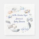 Search for baby boy shower napkins Adventure