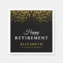 Search for retirement party napkins Gold glitter