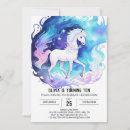 Search for space unicorn invitations Watercolor