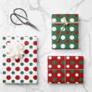 Search for red and white christmas polka dots wrapping paper Festive