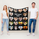 Search for heart shaped collage blankets Simple