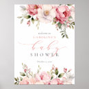 Search for baby shower posters signs Pink flowers