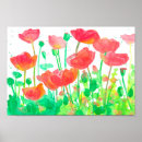 Search for red poppies posters Field of flowers