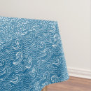 Search for ocean waves tablecloths Turquoise