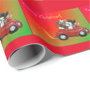 Search for vintage christmas car wrapping paper Whimsical