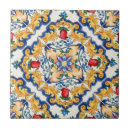 Search for red and white pattern tiles Mediterranean