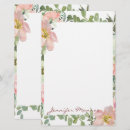 Search for floral border stationery paper Pink