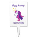 Search for unicorn cake toppers pink