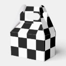 Search for black and white checkered favor boxes Simple