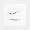 Search for 70th birthday napkins Calligraphy