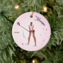 Search for lady golfer ornaments Pink