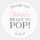 Search for thanks for popping by stickers Baby shower