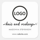 Search for logo stickers hair and makeup