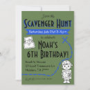 Search for scavenger hunt birthday invitations Boy