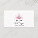 Search for unicorn business cards Watercolor