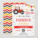 Search for red tractor birthday invitations Boy