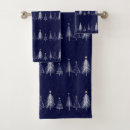 Search for blue christmas bath towels Pine trees
