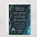 Search for teal and silver wedding invitations Geode