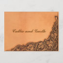 Search for leather wedding invitations Tooled