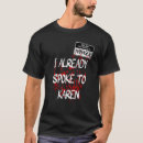 Search for karen tshirts manager