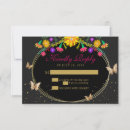 Search for butterflies rsvp cards Quinceañera