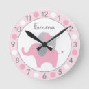Search for pink and gray elephant nursery art Grey
