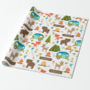 Search for happy camper wrapping paper Woodland