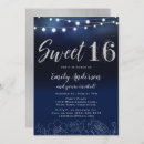 Search for light blue sweet 16 invitations Glitter