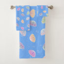 Search for seashells bath towels Seashell pattern