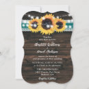 Search for teal sunflower wedding invitations Country