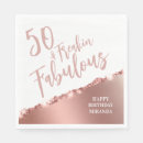 Search for rose gold napkins Fifty and fabulous