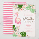 Search for bird birthday invitations Flamingo