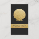 Search for sea shell business cards Gold