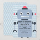 Search for robot birthday invitations Simple