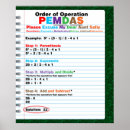 Search for mathematical order of operations posters Education