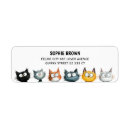 Search for funny return address labels Cat lover