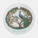 Search for stained glass birds ornaments Peacock
