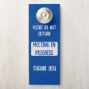 Search for office door hangers Meeting in progress