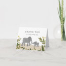 Search for elephant baby shower thank you cards Gray