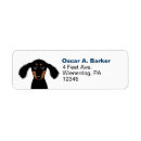 Search for dachshund return address labels Wiener dog