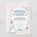 Search for alice in wonderland invitations Onederland