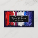 Search for blue and white business cards Hair stylist