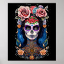 Search for day of the dead woman art Colorful