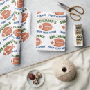 Search for football wrapping paper 1st birthday