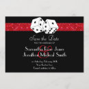 Search for las vegas save the date invitations red
